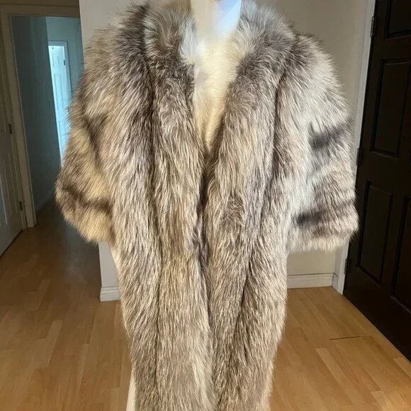 VINTAGE DUPLER'S FOX REAL FUR CAPE ONE SIZE